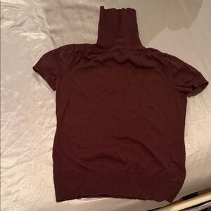 Banana Republic Dark Brown Short Sleeve Turtleneck